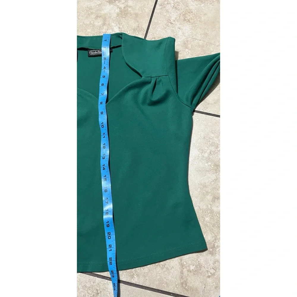 Voodoo Vixen Green Blouse - Picture 8 of 8
